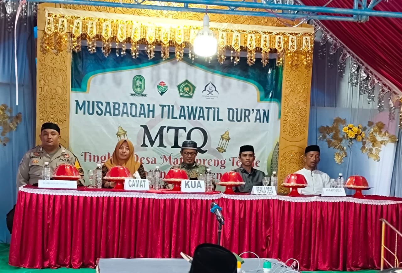 MTQ Tingkat Desa Mattunreng Tellue Resmi Dibuka, 53 Peserta Ikut Berpartisipasi